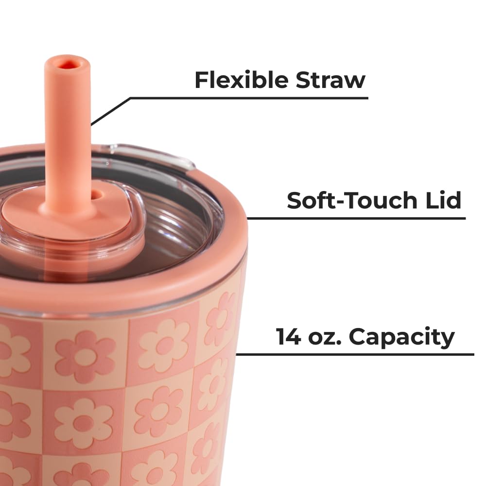 HydroJug Everyday Tumbler 20 oz, Ceramic-Lined Straw Cup, Linen