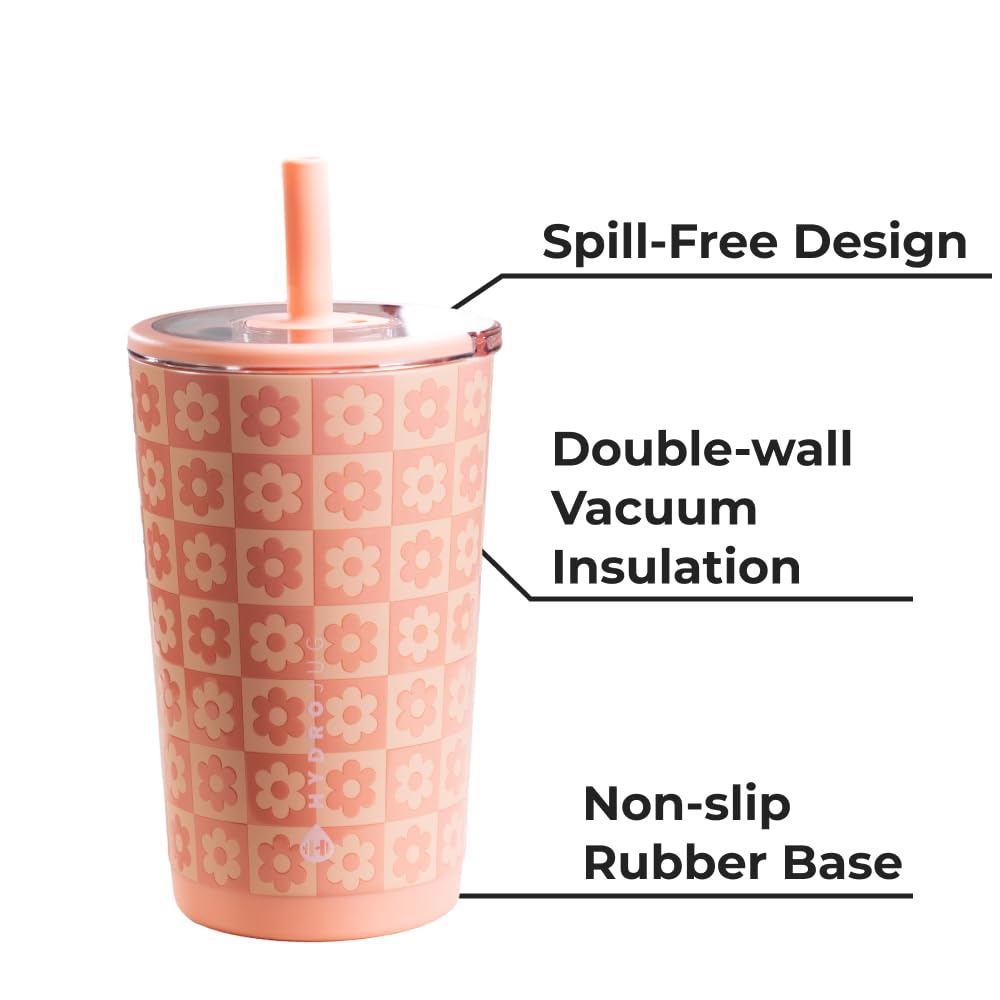 HydroJug Everyday Tumbler 20 oz, Ceramic-Lined Straw Cup, Linen