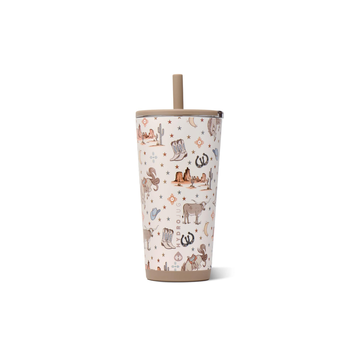 HydroJug Everyday Tumbler 20 oz, Ceramic-Lined Straw Cup, Linen