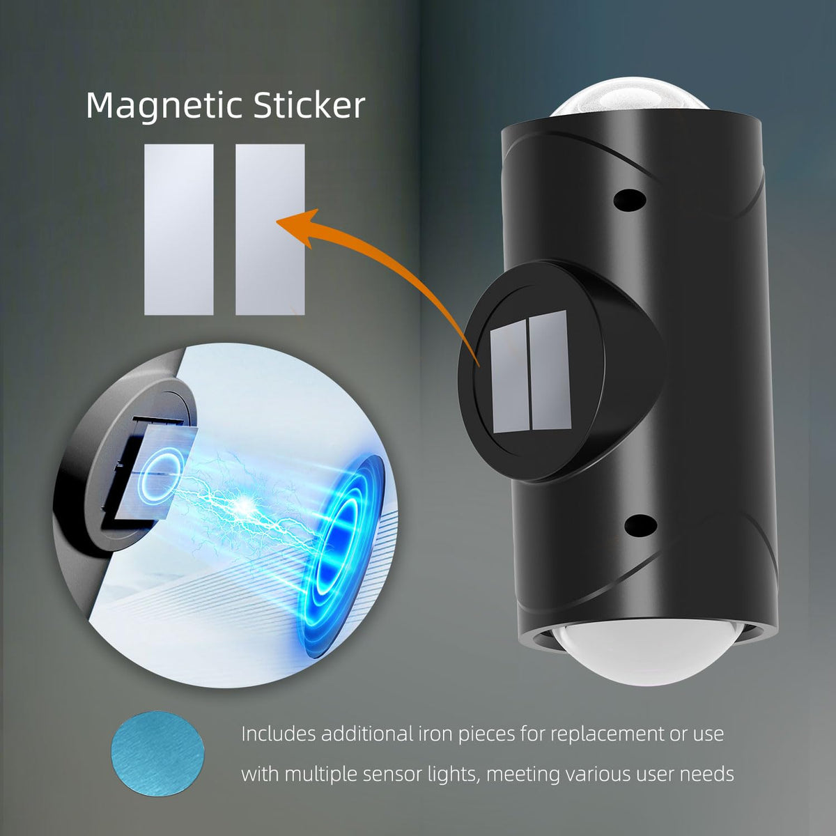 Rechargeable Motion Sensor Light Indoor, Magnetic RGB Wall Sconces 2 Pack