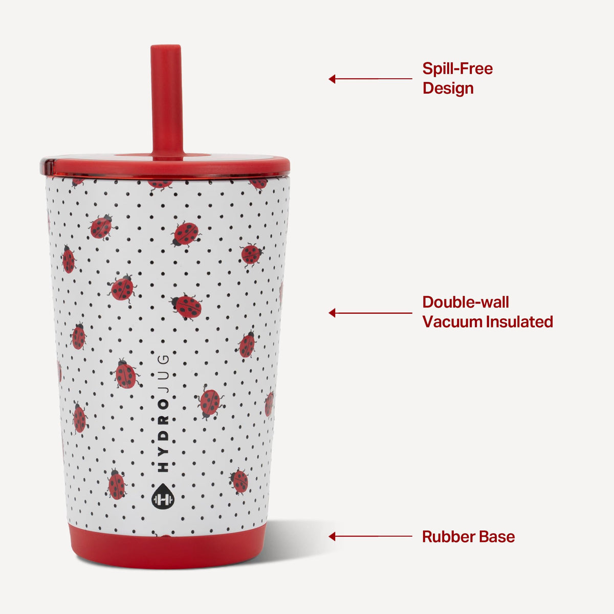 HydroJug Everyday Tumbler 20 oz, Ceramic-Lined Straw Cup, Linen