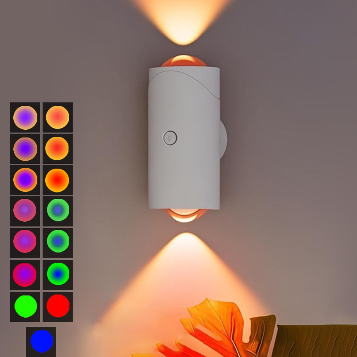 Rechargeable Motion Sensor Light Indoor, Magnetic RGB Wall Sconces 2 Pack