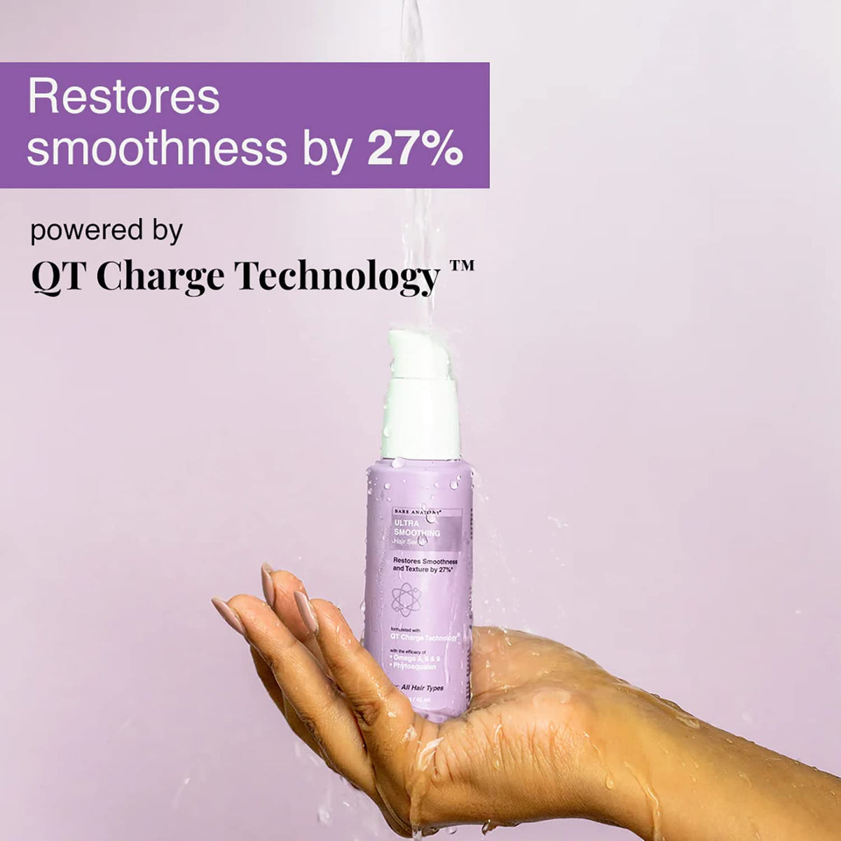 Bare Anatomy Ultra Smoothing Shampoo + Hair Mask + Serum Kit | Carbohydrate Complex & Niacinamide | Dry & Frizzy Hair | Paraben & Sulphate Free | Women & Men | 250ml + 250g + 100ml