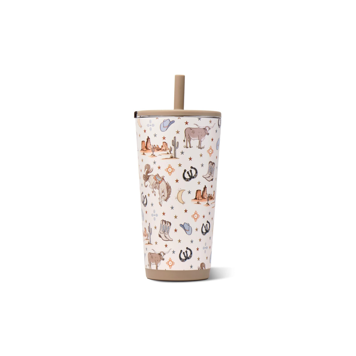 HydroJug Everyday Tumbler 20 oz, Ceramic-Lined Straw Cup, Linen