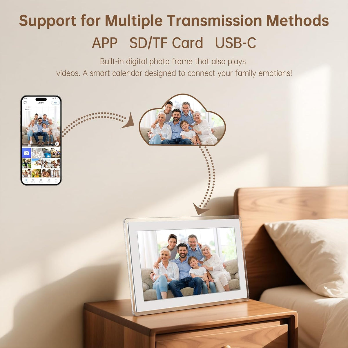 15.6" Digital Calendar Wall Touch Screen, Chore Chart, Photo Frame, Refills