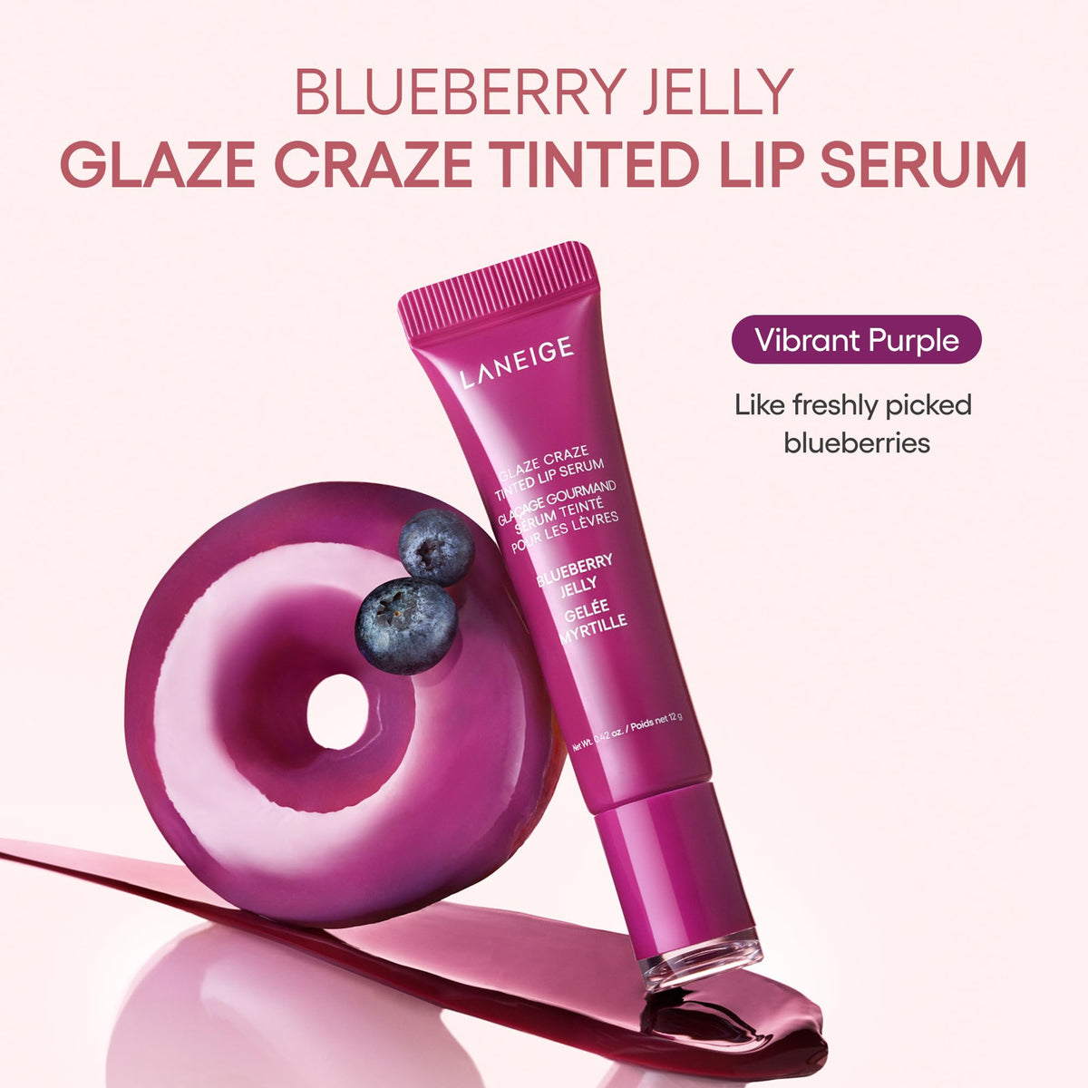 LANEIGE Glaze Craze Tinted Lip Serum: Hydrating Lip Serum for Glossy, Nourished Lips with Plumping Polypeptides