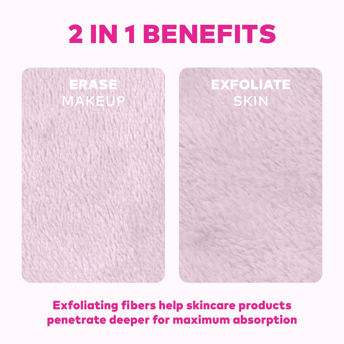 The Original MakeUp Eraser 7-Day Set, Erase All Makeup with Just Water, Including Waterproof Mascara, Eyeliner, Foundation, Lipstick, Sunscreen, and More! Original Pink, 7ct.