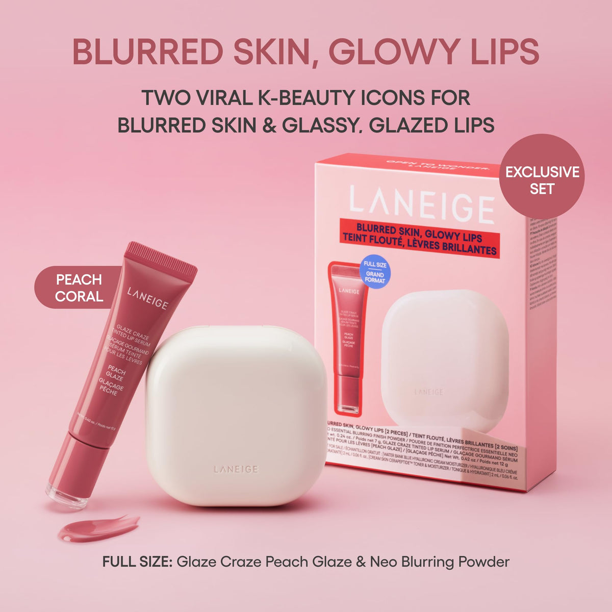 LANEIGE Glaze Craze Tinted Lip Serum: Hydrating Lip Serum for Glossy, Nourished Lips with Plumping Polypeptides