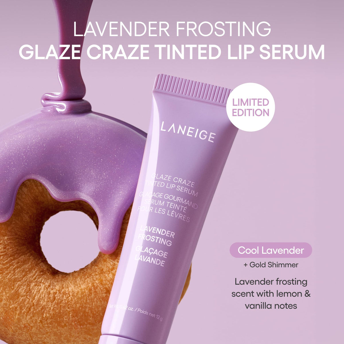 LANEIGE Glaze Craze Tinted Lip Serum: Hydrating Lip Serum for Glossy, Nourished Lips with Plumping Polypeptides