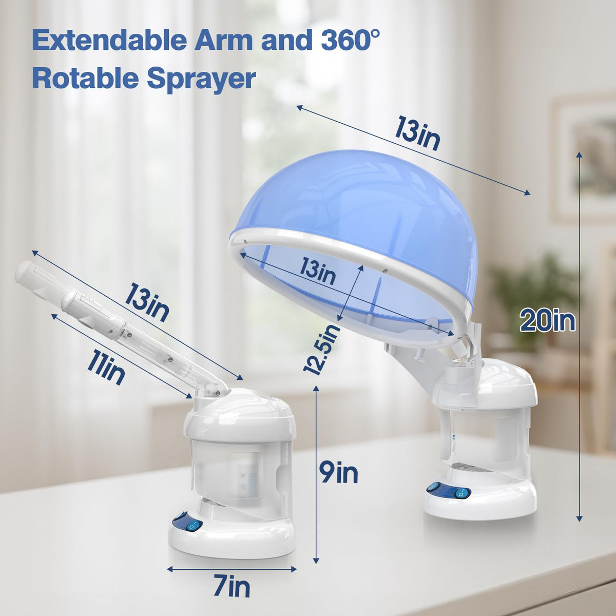 2 in 1 Hair Steamer for Natural Hair & Ozone Facial Steamer