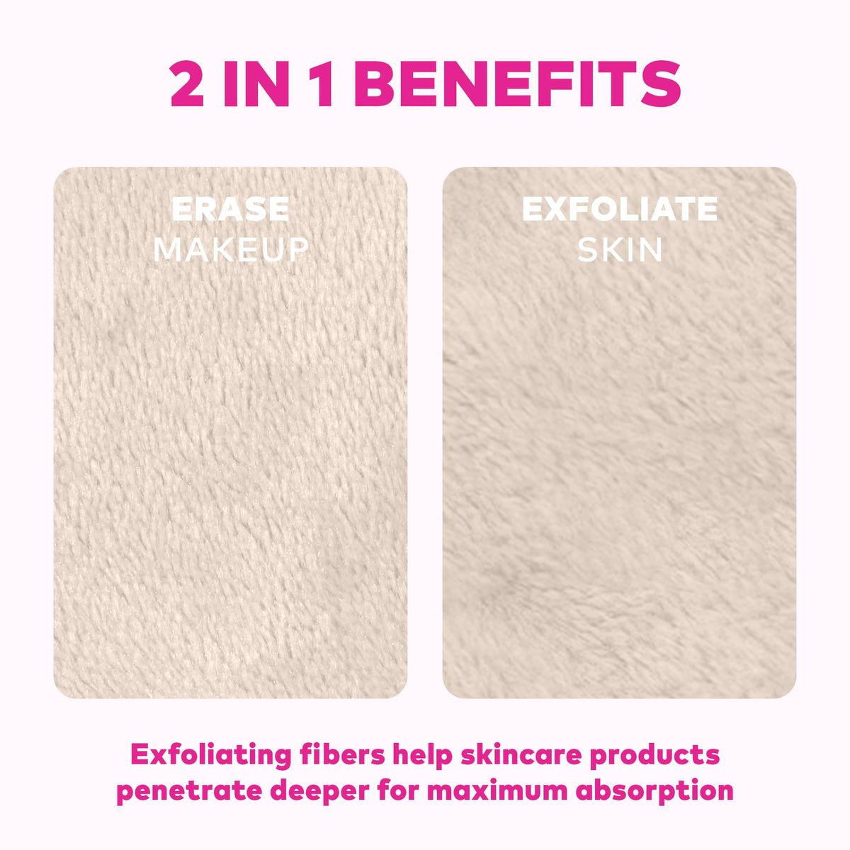 The Original MakeUp Eraser 7-Day Set, Erase All Makeup with Just Water, Including Waterproof Mascara, Eyeliner, Foundation, Lipstick, Sunscreen, and More! Original Pink, 7ct.