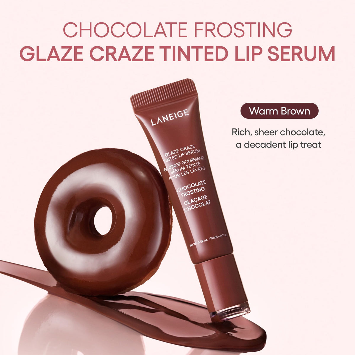 LANEIGE Glaze Craze Tinted Lip Serum: Hydrating Lip Serum for Glossy, Nourished Lips with Plumping Polypeptides