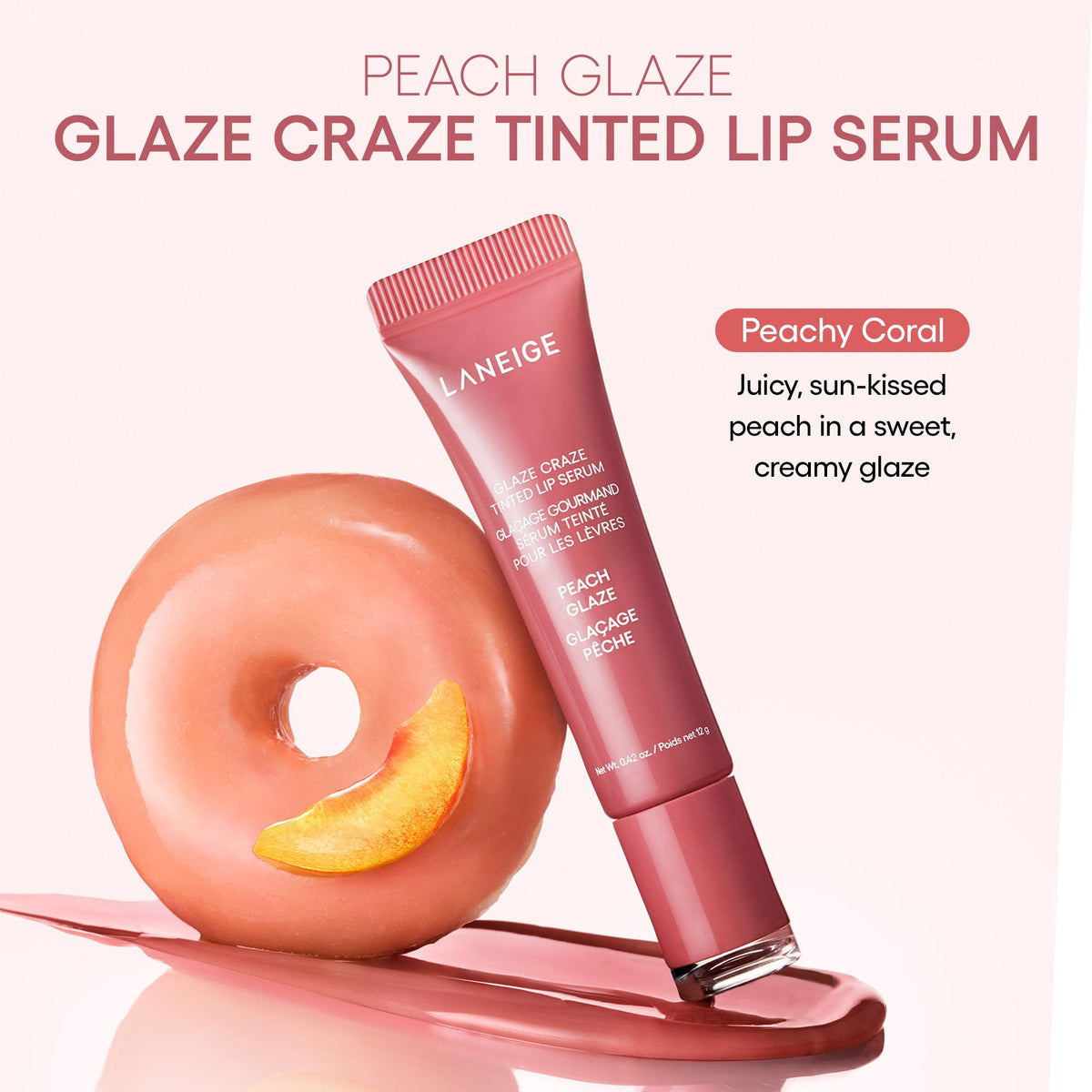 LANEIGE Glaze Craze Tinted Lip Serum: Hydrating Lip Serum for Glossy, Nourished Lips with Plumping Polypeptides
