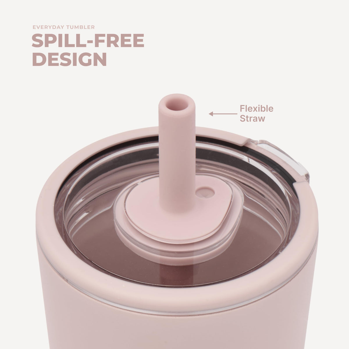 HydroJug Everyday Tumbler 20 oz, Ceramic-Lined Straw Cup, Linen