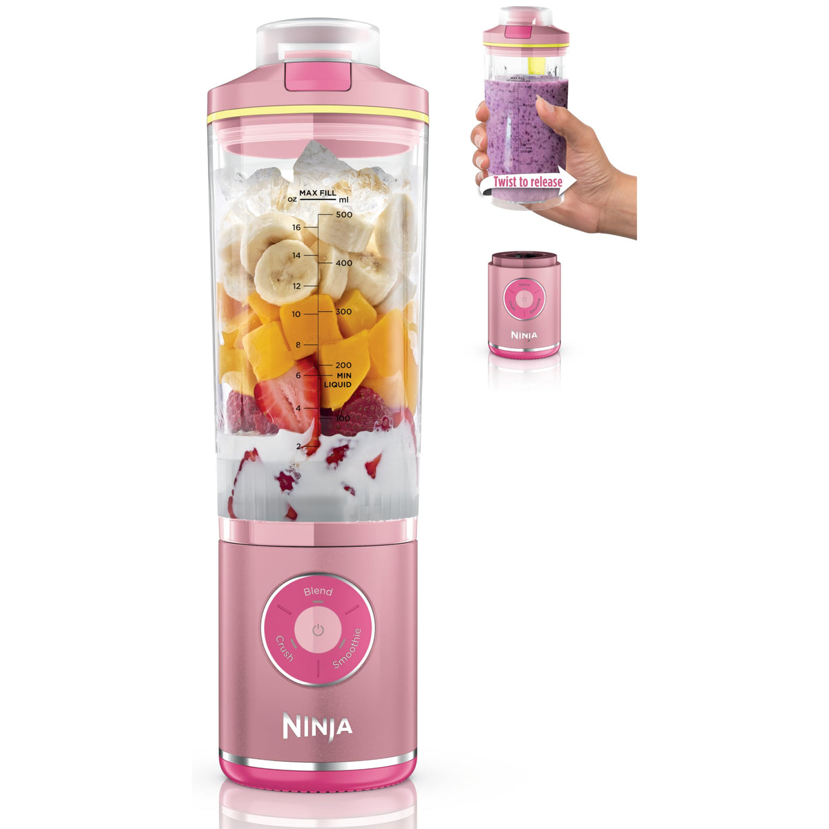 Ninja Blast Max Portable Blender, Twist & Go, 22oz, Green, BC251GN1
