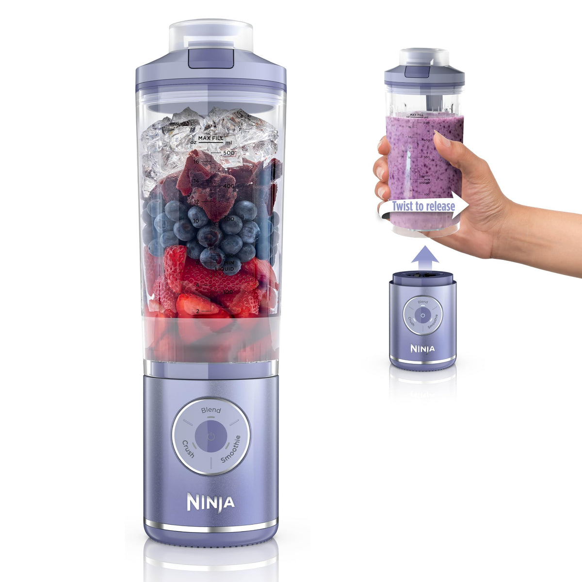 Ninja Blast Max Portable Blender, Twist & Go, 22oz, Green, BC251GN1