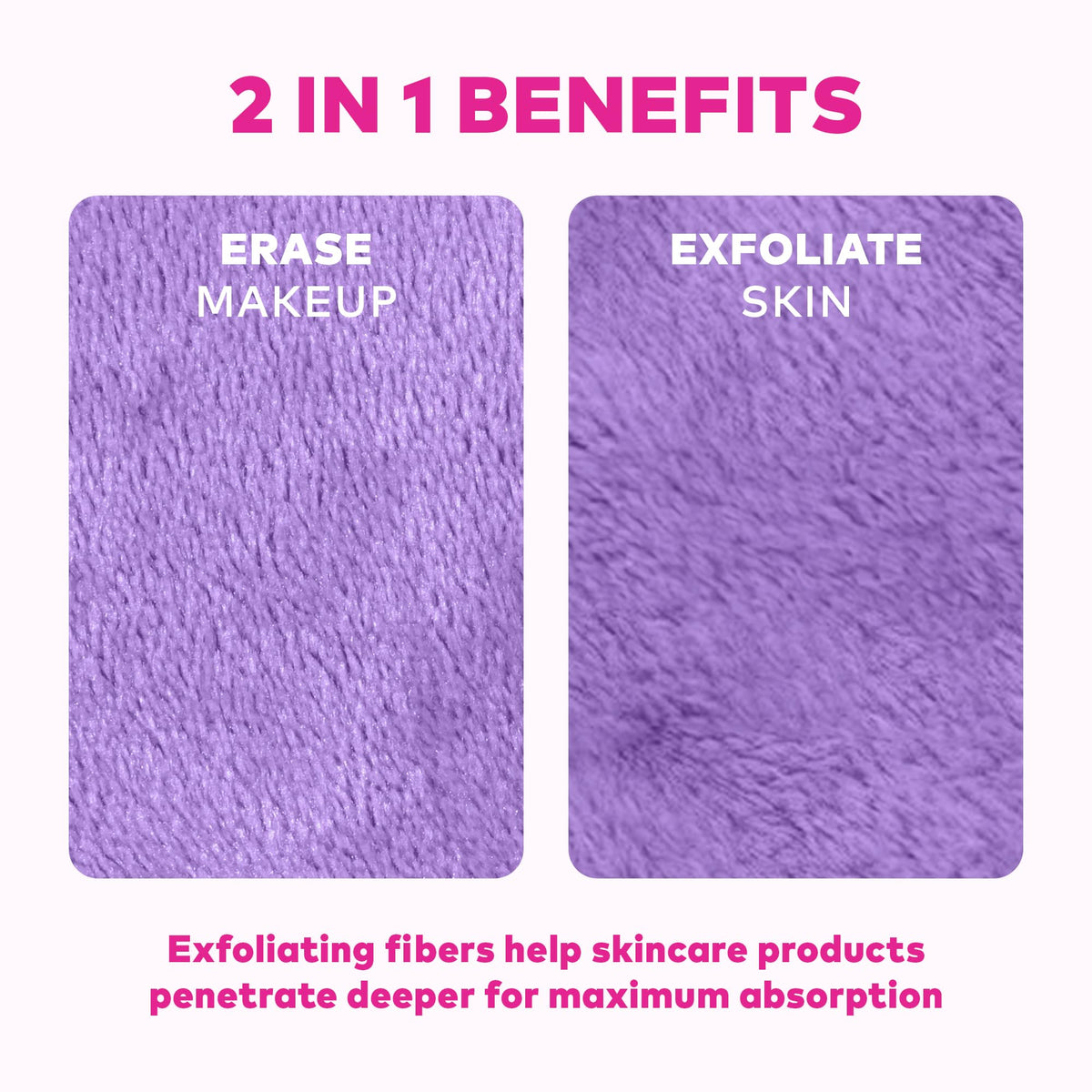 The Original MakeUp Eraser 7-Day Set, Erase All Makeup with Just Water, Including Waterproof Mascara, Eyeliner, Foundation, Lipstick, Sunscreen, and More! Original Pink, 7ct.