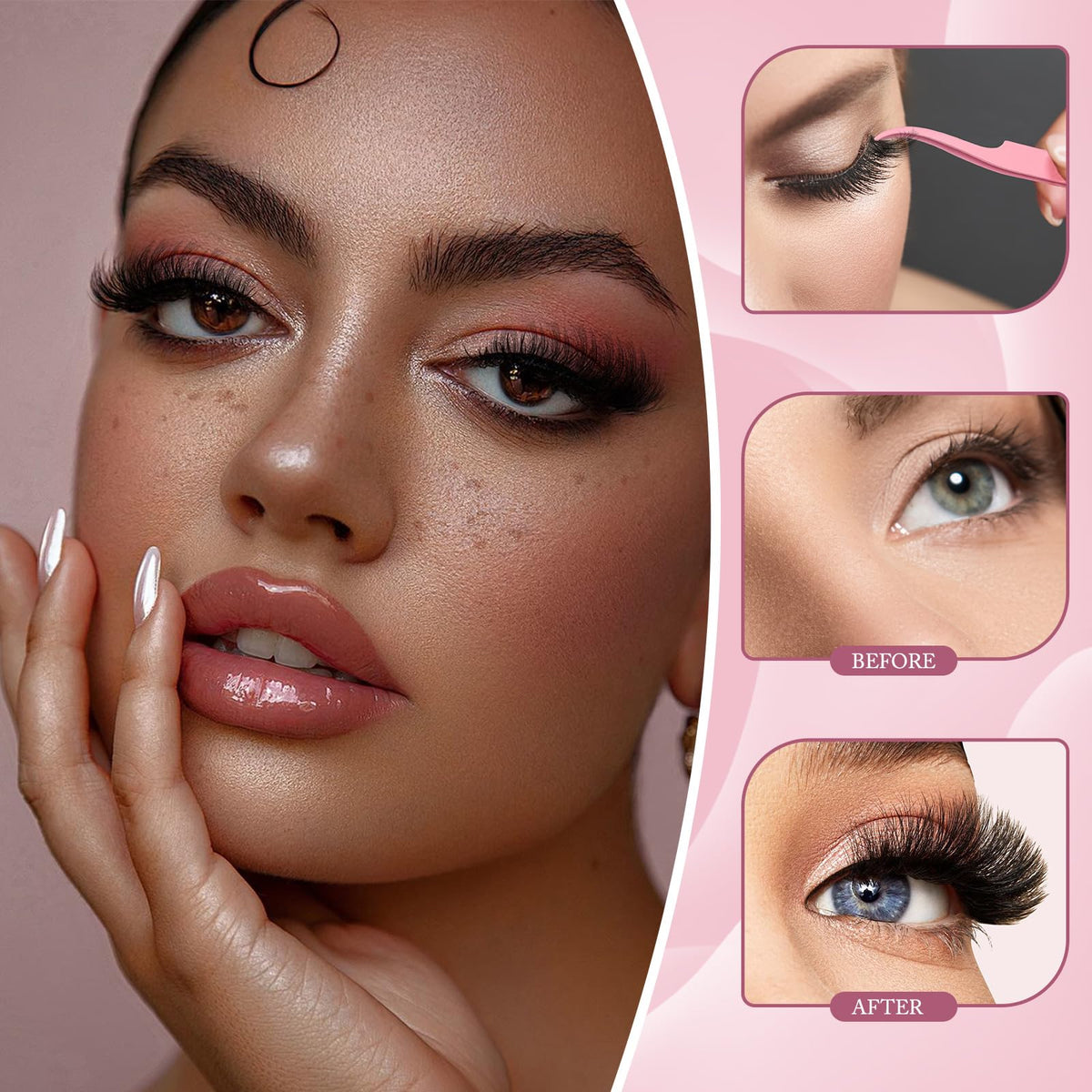 YIDUO 1846Pcs Lash Clusters Kit with Spikes+Bottom Cluster Lashes Kit Mix Styles 10-18mm Volume D Curly Wispy Soft DIY Individual Eyelash Extension Kit with Glue pestañas postizas Wholesale Large Pack