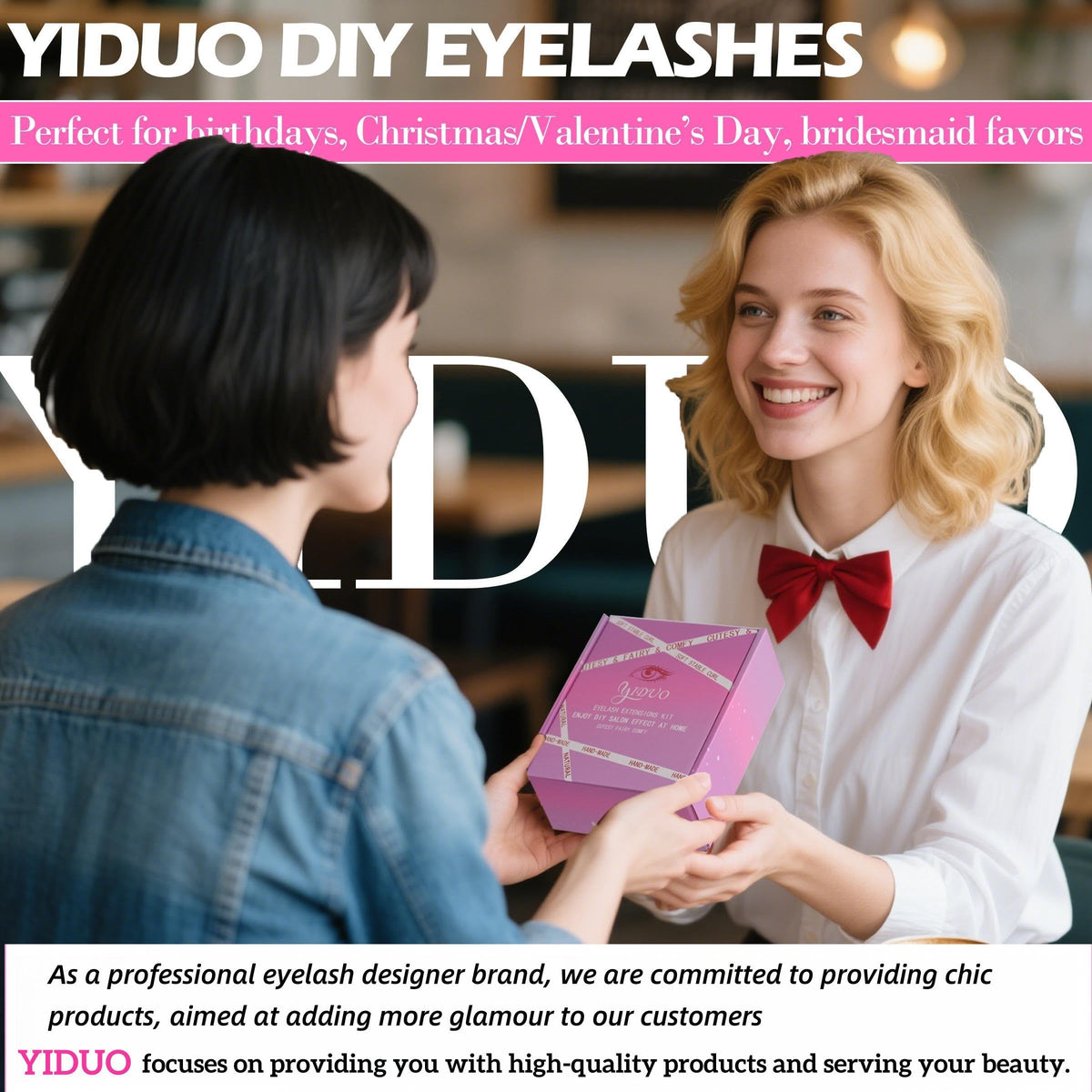 YIDUO 1846Pcs Lash Clusters Kit with Spikes+Bottom Cluster Lashes Kit Mix Styles 10-18mm Volume D Curly Wispy Soft DIY Individual Eyelash Extension Kit with Glue pestañas postizas Wholesale Large Pack