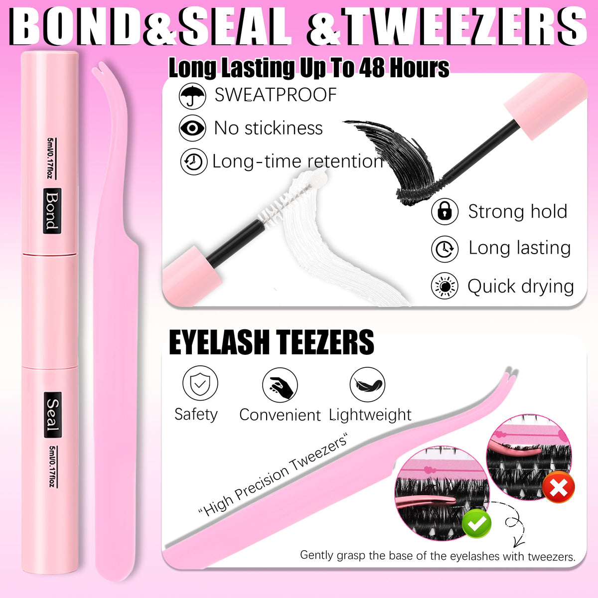 YIDUO 1846Pcs Lash Clusters Kit with Spikes+Bottom Cluster Lashes Kit Mix Styles 10-18mm Volume D Curly Wispy Soft DIY Individual Eyelash Extension Kit with Glue pestañas postizas Wholesale Large Pack