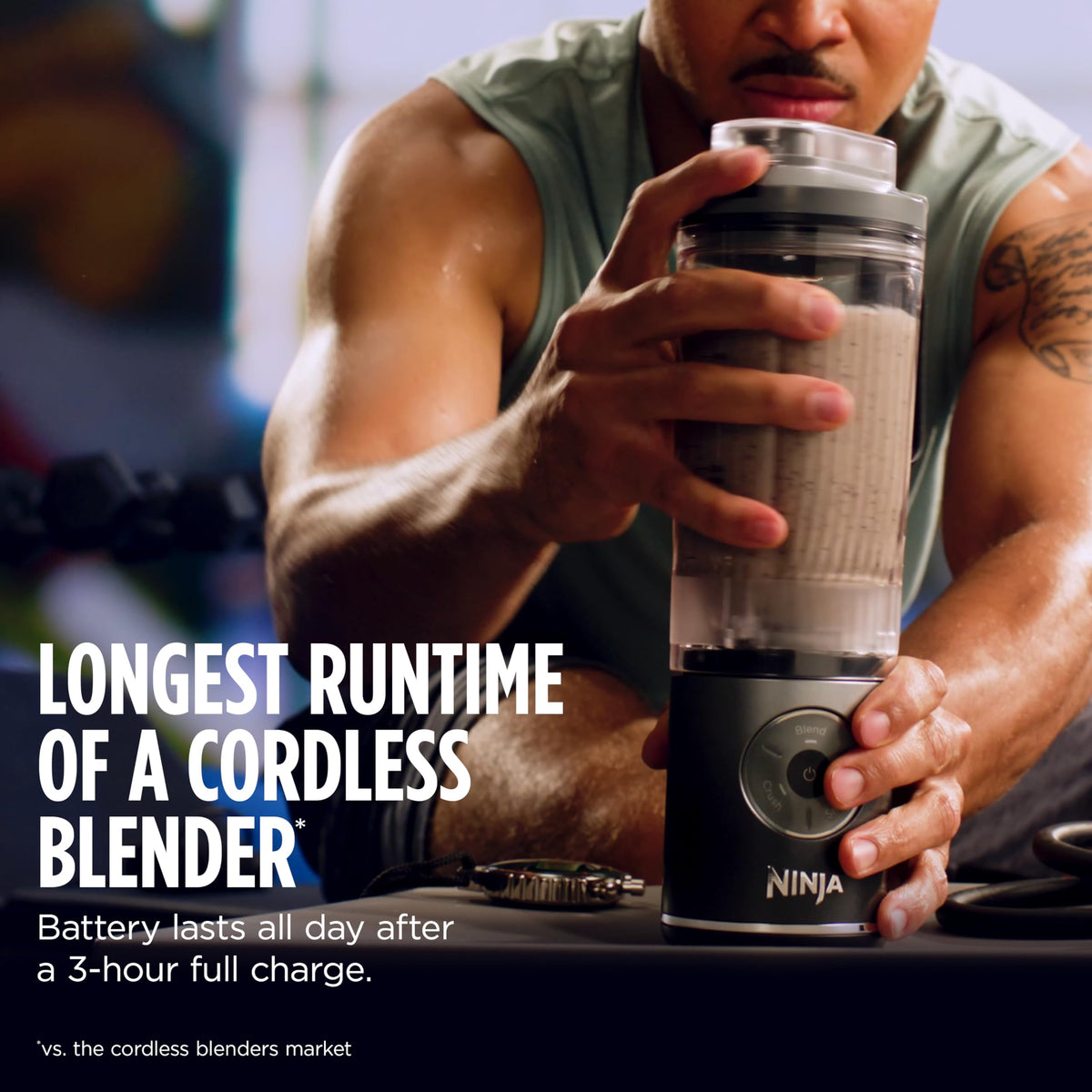 Ninja Blast Max Portable Blender, Twist & Go, 22oz, Green, BC251GN1