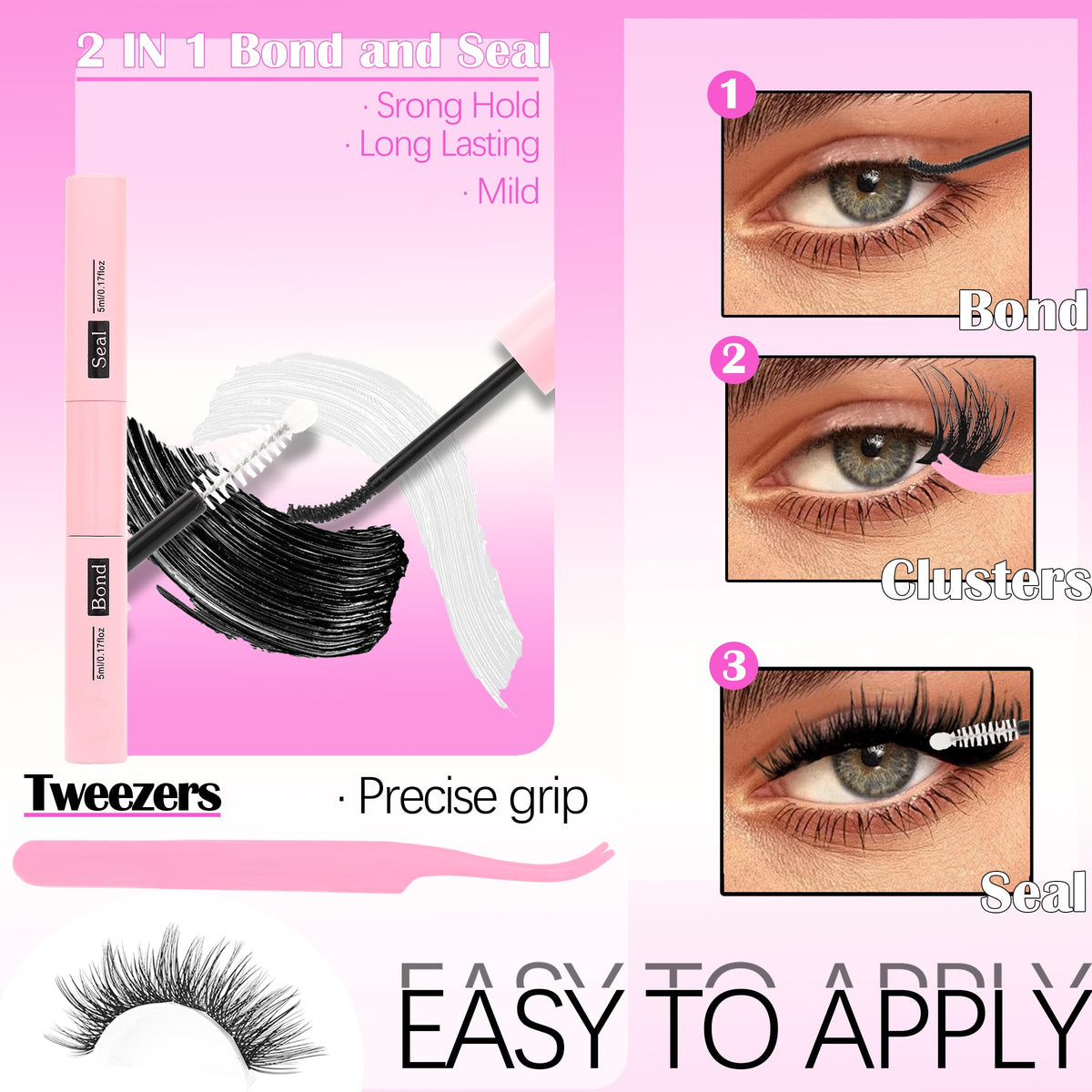 YIDUO 1846Pcs Lash Clusters Kit with Spikes+Bottom Cluster Lashes Kit Mix Styles 10-18mm Volume D Curly Wispy Soft DIY Individual Eyelash Extension Kit with Glue pestañas postizas Wholesale Large Pack